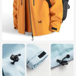 Viagem caminhadas jaqueta masculina roupas de motocross mountain bike casaco à prova dwaterproof água outerwear feminino acampamento com capuz blusão - Image 3