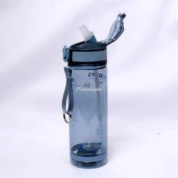 800ml garrafa de água esportiva com canudo para acampamento caminhadas ao ar livre plástico transparente bpa livre garrafa para homens drinkware - Image 1