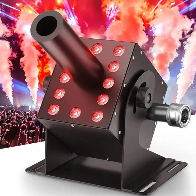 Máquina de Fumaça LED CO2 com RGB Multiângulo e Controle DMX para Casamentos e Festas DJ