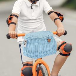 Cesta de vime com alça para crianças, Cesta de bicicleta para meninas e meninos, Mais Bicicletas - Image 4