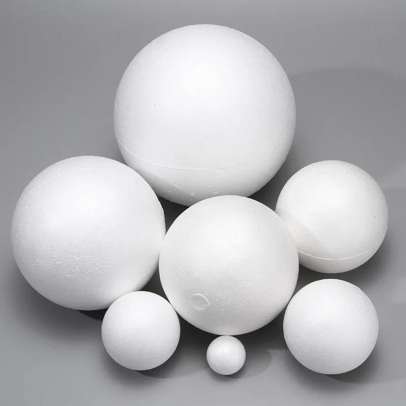 Bola de Espuma de Modelagem Branca, Artesanato de Isopor, Decoração de Natal, 1 cm, 2 cm, 4 cm, 5 cm, 6 cm, 7 cm, 8 cm, 9 cm, 10 cm, 12 centímetros, 15 centímetros, 18 centímetros, 20 centímetros - Image 1