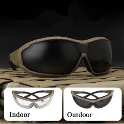 Óculos de sol tático Windproof, Óculos militares, Air Gun Color, Tiro bala, Jogos de guerra, Proteção ocular, Óculos para motocicletas - Image 2