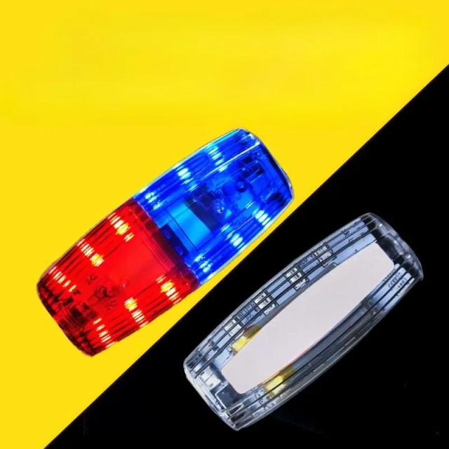 Luz de Segurança LED Multifuncional para Bicicleta com Buzina Elétrica e Luz Policial para Noite e Atividades ao Ar Livre