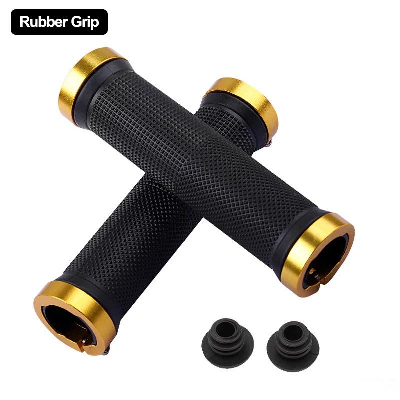 Punhos do guiador de borracha antiderrapante para mtb, apertos do guiador com alloy lock, acessórios de ciclismo, bmx - Image 1