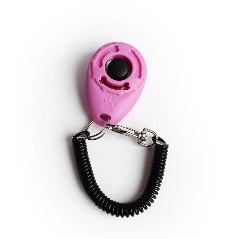 Clicker plástico para Pet Training, Click e Aid Ferramentas para Cães, Correia de Pulso Ajustável, Chaveiro de Som, Cat Supplies, Novo - Image 1