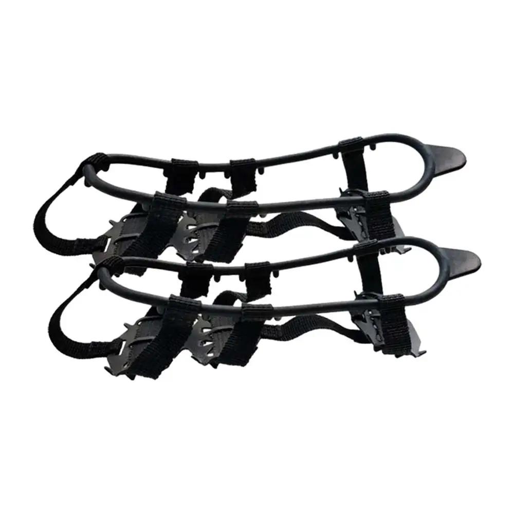 1 par profissional escalada crampons 24 dentes anti-skid gelo neve acampamento sapatos de caminhada pico aperto inverno ao ar livre pinça de gelo - Image 1