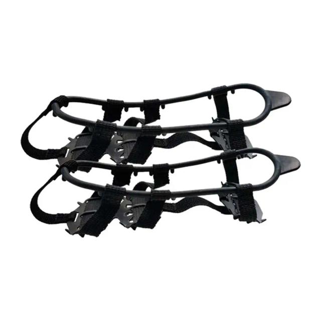 Par de Crampons Profissionais Anti-Skid com 24 Dentes para Escalada em Gelo e Neve - Ideal para Acampamento e Caminhadas de Inverno