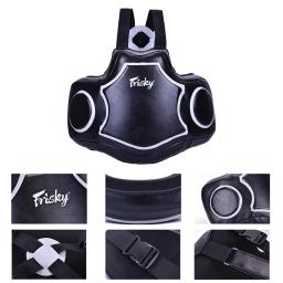 Boxe profissional protetor do corpo para homens e mulheres, equipamento de proteção, engrenagem protetora para Mma, treinamento das artes marciais, preto - Image 4
