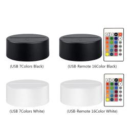 Placa de Luz Acrílica Base para Vidro Resina, Display Stand Decorativo, Controle Remoto Lâmpada LED, 16 Cores, 1-10Pcs - Image 6