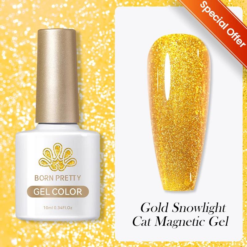 Nascido bonito 10ml luz de água gato gel magnético unha polonês vernis semi permanente embeber fora cristal gel polonês para unhas manicure - Image 1