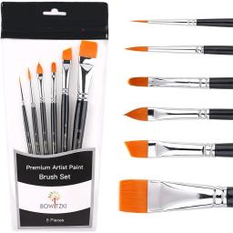 Bowitzki conjunto de pincéis de pintura facial, pincel de qualidade profissional para pintura facial, aquarela, pintura a óleo acrílica, arte em unhas - Image 2
