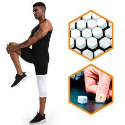 1 pçs basquete vôlei joelheira favo de mel espuma suporte compressão perna manga joelheira suporte esportes equipamentos fitness - Image 3