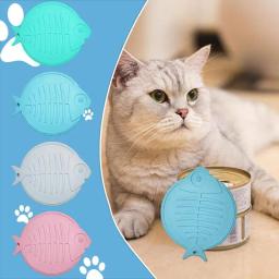 Pode Cobrir Comida De Gato Peixe Em Forma De Osso Comida De Gato Pode Cobrir De Forma De Peixe Silicone Pode Tampas De Tampas Para Comida De Cachorro E Gato - Image 3
