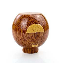 Madeira de coco bonito gato palito titular recipiente organizador artesanal requintado toothpick cotonete caixa armazenamento mesa decoração - Image 4