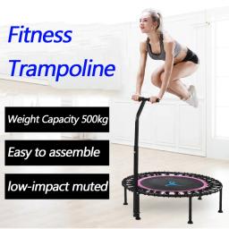 Trampolim de fitness silencioso mini com alça ajustável comprimento adultos crianças ginásio indoor bungee rebounder salto trainer treino - Image 1