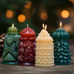 3D Árvore De Natal Silicone Mold, DIY Vela Fazendo Kit, Sabão Artesanal, Ferramentas De Cozimento De Resina De Gesso, Presentes De Férias - Image 4