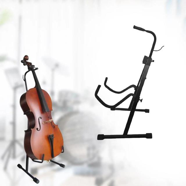 Suporte Dobrável e Ajustável para Violoncelo com Gancho - Compacto e Prático