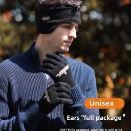 Protetores de orelha quentes inverno bandana protetores de orelha homens engrossado calor correndo esqui esportes ao ar livre bandana testa ciclismo à prova de frio - Image 2