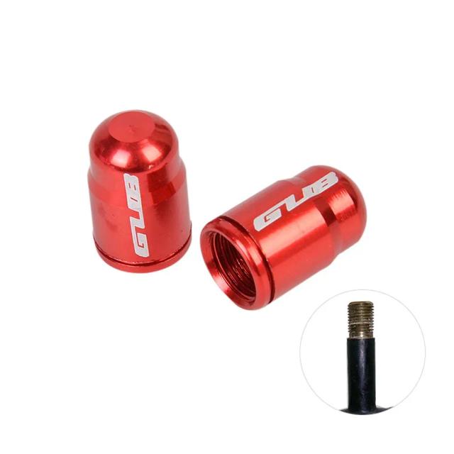 Válvulas de Alumínio para Pneus de MTB em Pacote com 2 Peças - Acessórios de Bicicleta para Tampas de Vácuo Schrader/Presta