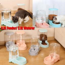 Automático Pet alimentação suprimentos, Gato e cão comida distribuidor, Alimentador de canto, Dog Bowl, Beber tigela - Image 3