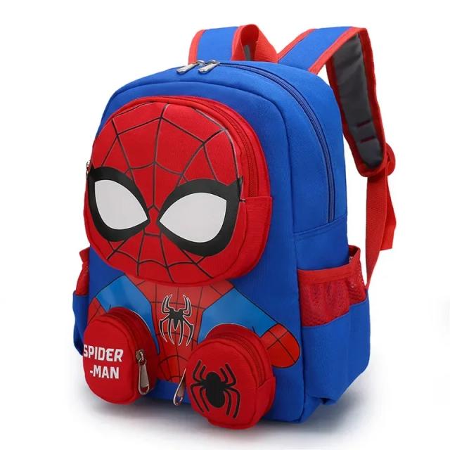 Spiderman Mochila Escolar Infantil 3D Estéreo Bolsa de Viagem