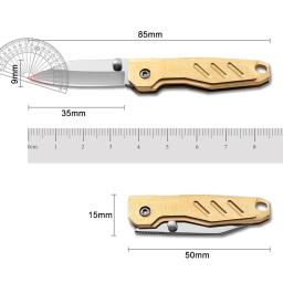 Mini chaveiro utilitário dobrável de latão, canivete pequeno para homens, abridor de envelope, ao ar livre, minúsculo, pacote - Image 6