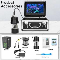 9 "Fish Finder Câmera Pesca Subaquática, 360 graus de rotação, TFT DVR, IP68 impermeável, 38 LEDs para o gelo/mar, Rio Pesca - Image 6