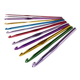 Alumínio colorido Crochet Needles Set, Ferramentas para tecelagem, Ganchos - Image 3