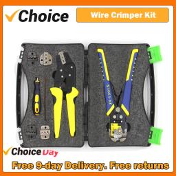 Kkmoon fio crimpers engenharia catraca terminal de friso alicates fio strippers alicate kit bootlace virola crimper ferramenta - Image 1