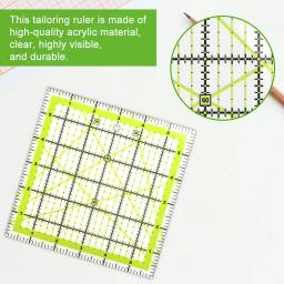 Réguas Quilter acrílico para cortar tecido, Régua costura transparente, Patchwork quadrado, Quilting, Quilting, 4.5 ", 6" - Image 5