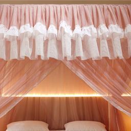 Romântico Mosquiteiro Quadrado, Inclui Bracket Tent, até o chão Cortina, Mesh Canopy, 1.2m 1.5m 1.8m 2.0m Bed - Image 6