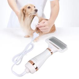 Secador de cabelo para animais de estimação 2-em-1 Higiene e Cuidados Escova, baixo ruído, ajustar a temperatura, longo, curto, cão, gato, filhote de cachorro, suprimentos - Image 3