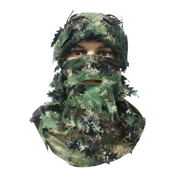 Máscara de Camuflagem 3D para Treinamento Outdoor em Caça, Paintball e Tiro ao Pombo