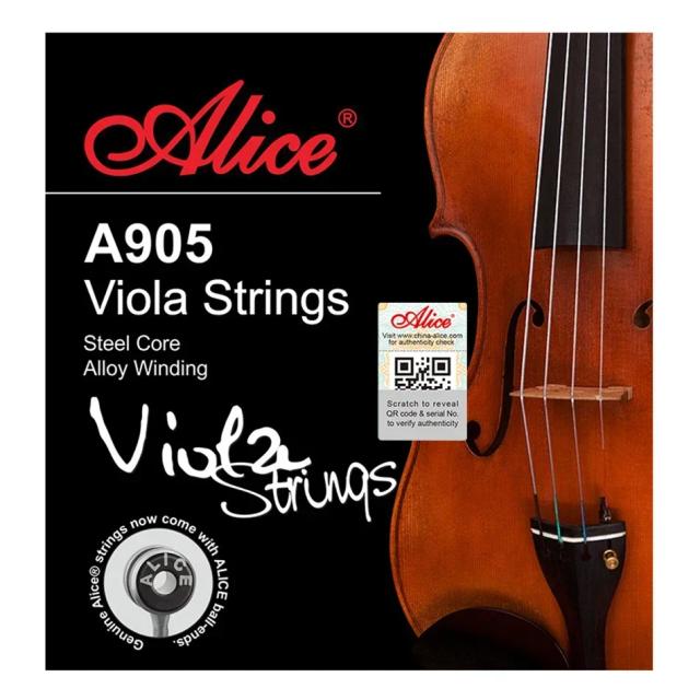 Conjunto Completo de Cordas Alice A905 para Viola Ni-Fe com Enrolamento de Núcleo de Aço 1A-4A para Prática e Desempenho em Violas de 16"
