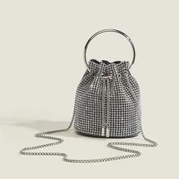 2024 novo balde saco feminino crossbody bolsa de ombro franjas design dobrável corrente bolsa item venda quente - Image 3