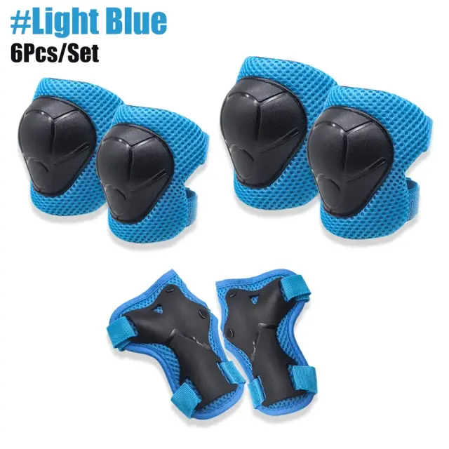 Conjunto de Equipamentos de Segurança para Crianças: Almofadas de Joelho e Cotovelo para Patins, Ciclismo e Skate