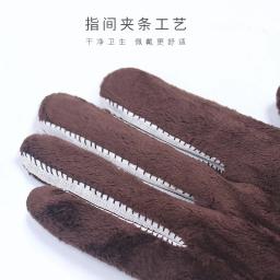Luvas Táticas de Couro PU feminino, Luvas de Condução, Preto, Luxuoso, Manter Quente, Ao ar livre, Esportes, Ao ar livre, Quente, Inverno, Outono - Image 5