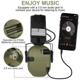 Original tático eletrônico tiro earmuff esportes ao ar livre anti-ruído fone de ouvido impacto som amplificação audição - Image 5