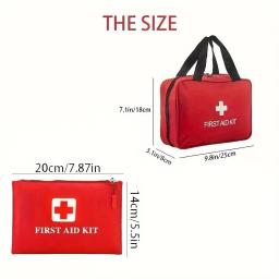 Kit de primeiros socorros com tesoura e pinça, kit médico de emergência abrangente, camping e caminhadas multifuncionais ao ar livre - Image 4