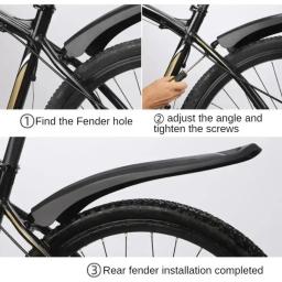 Guarda-lamas dianteiro e traseiro para bicicleta, protetor de liberação rápida, pára-lamas para mountain bike, guarda rodas, MTB, 26-29 Polegada - Image 6