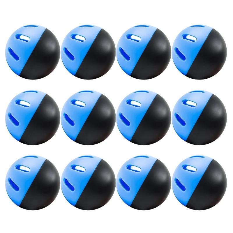 Baseball Practice Training Basketball Set, Softballs com fluxo de ar oco, rebatidas e Bater bola para Pitching, voo limitado, 12PCs - Image 1