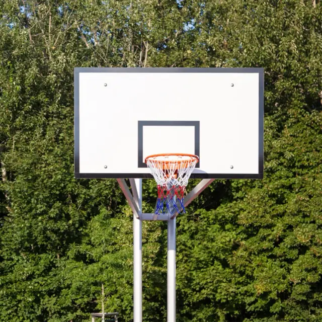Rede de Basquete para Exterior com Aro Padrão e Malha Resistente a Todas as Condições - Tri-Color para Esportes e Entretenimento