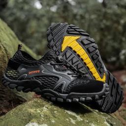 Mais tamanho 39-50 caminhadas sapatos de trekking homens antiderrapante respirável esporte ao ar livre escalada sapatos táticos tênis de treinamento no deserto - Image 1