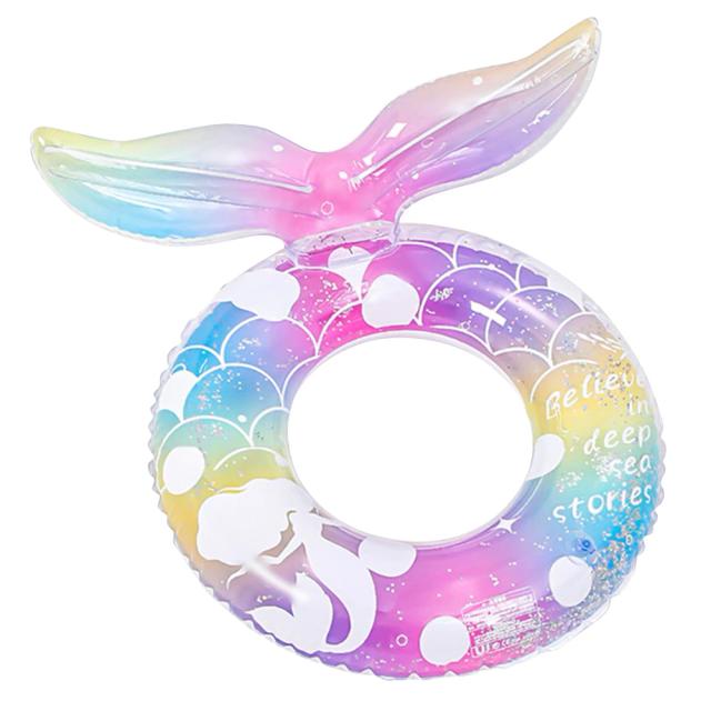 Cauda de Sereia Inflável para Piscina Colorida - Brinquedo de Natação Divertido para Crianças no Verão