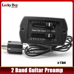 Captador passivo para guitarra acústica, equalizador de EQ, Volume e Tom Control com captador Piezo, 2 bandas, 1 conjunto - Image 1