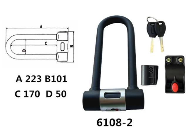 U-Locks Antifurto de Aço para Bicicletas de Estrada e Mountain Bike - Acessórios de Segurança Essenciais