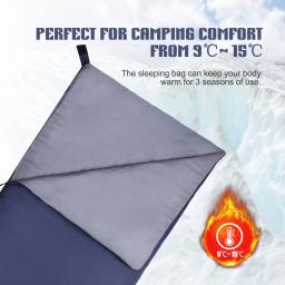 LIXADA-Saco de dormir com envelope exterior, saco de viagem ultraleve, saco para acampar e caminhar, 190x75cm, LW180, 680g - Image 2