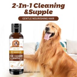 Oatmeal Perfume Pet Shower Gel, Cat and Dog Bathing Shampoo Desodorizante, Sabonete de banho, odor liberação fragrância, suavizar casaco, Pet Products, 200ml - Image 1