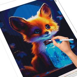 EverShine-Garrafa Pintura Diamante, Kit Artesanato de Animais, Bordado, Raposa, Arte Diamante 5D, Mosaico, Leão, Gato, Decoração do Quarto Infantil, Novo, 2024 - Image 2