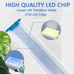 Super Slim LED Iluminação para Aquário, Rgb Aquatic Plant Light, extensível, clipe impermeável para aquário, 90-260V, luzes coloridas, 18-58cm - Image 4